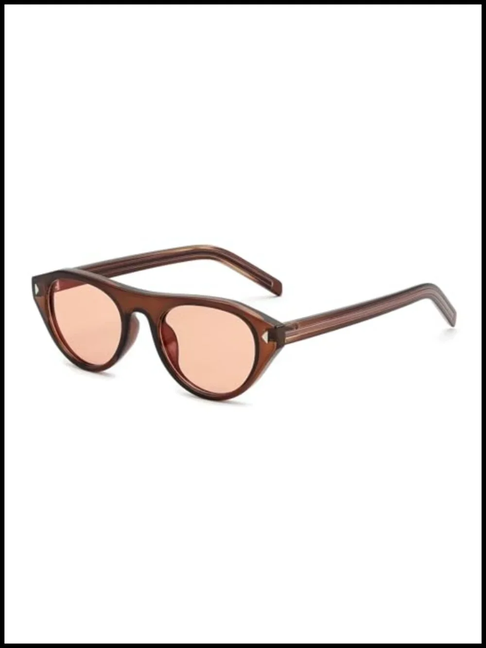 Retro Oval Cat Eye Sunglasses UV400 Protection Narrow Round